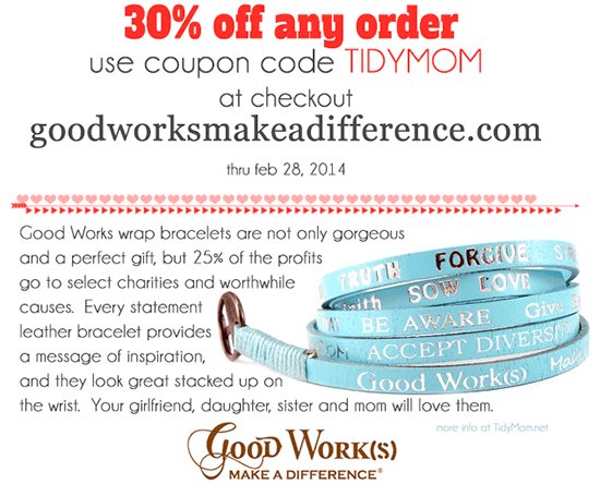 Coupon Code Cetcu Good Works Bracelets