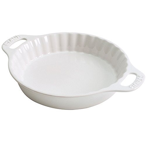 STAUB Pie Pan Dish, 9-inch, White