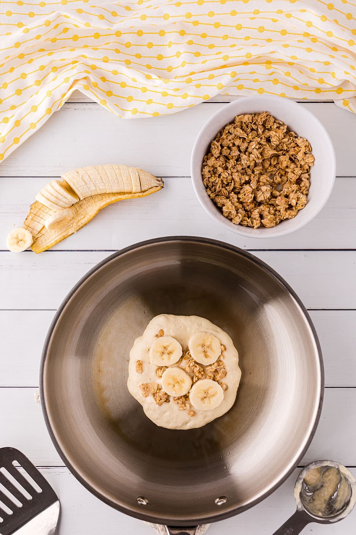 Banana Pancake in a skillet