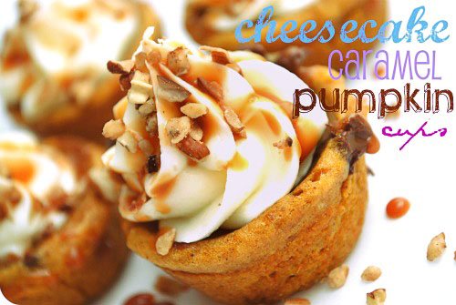 cheesecake caramel pumpkin cups