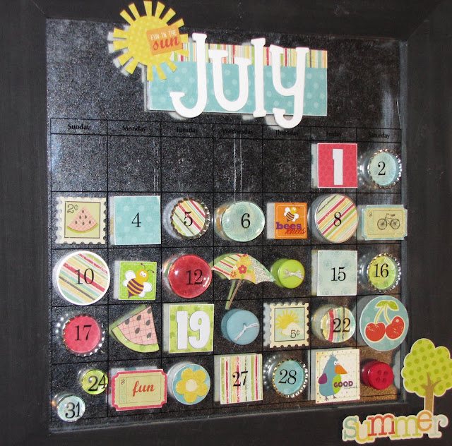 July Magnetic Calendar