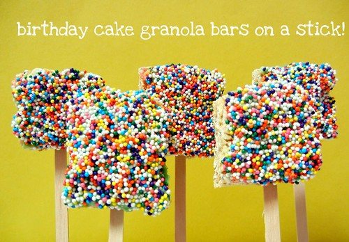 Birthday Cake Granola Bars