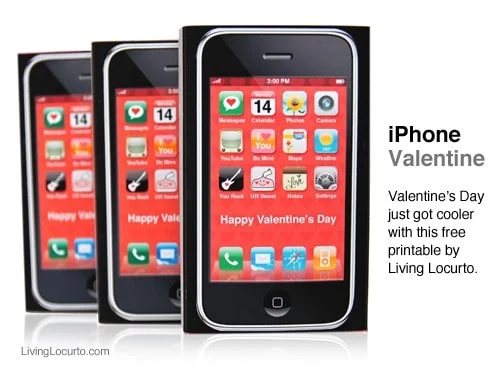 iPhone Valentine Printable
