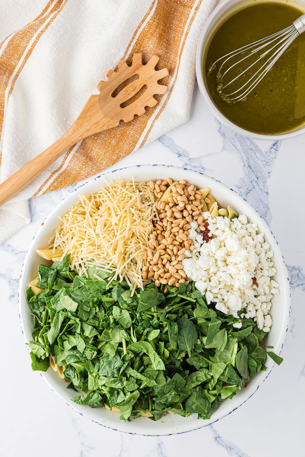 how to make Greek pasta salad step 5