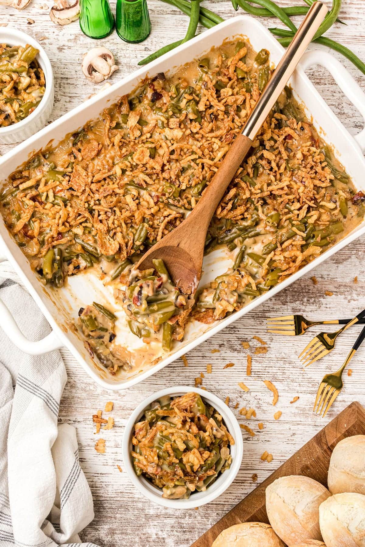 Bacon Green Bean Casserole (With Cheese Too!)