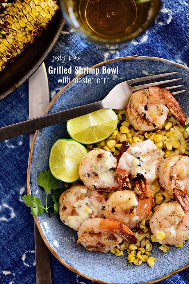 Zesty Lime Grilled Shrimp Bowl with Roasted Corn