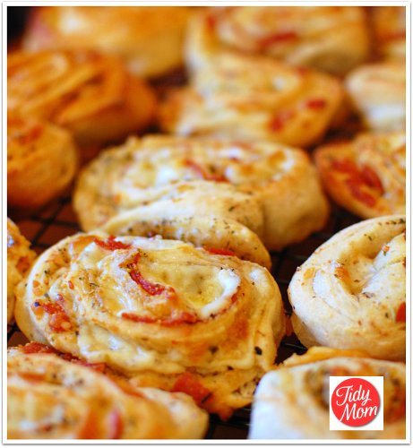 Super Bowl Appetizer Homemade Pizza Rolls