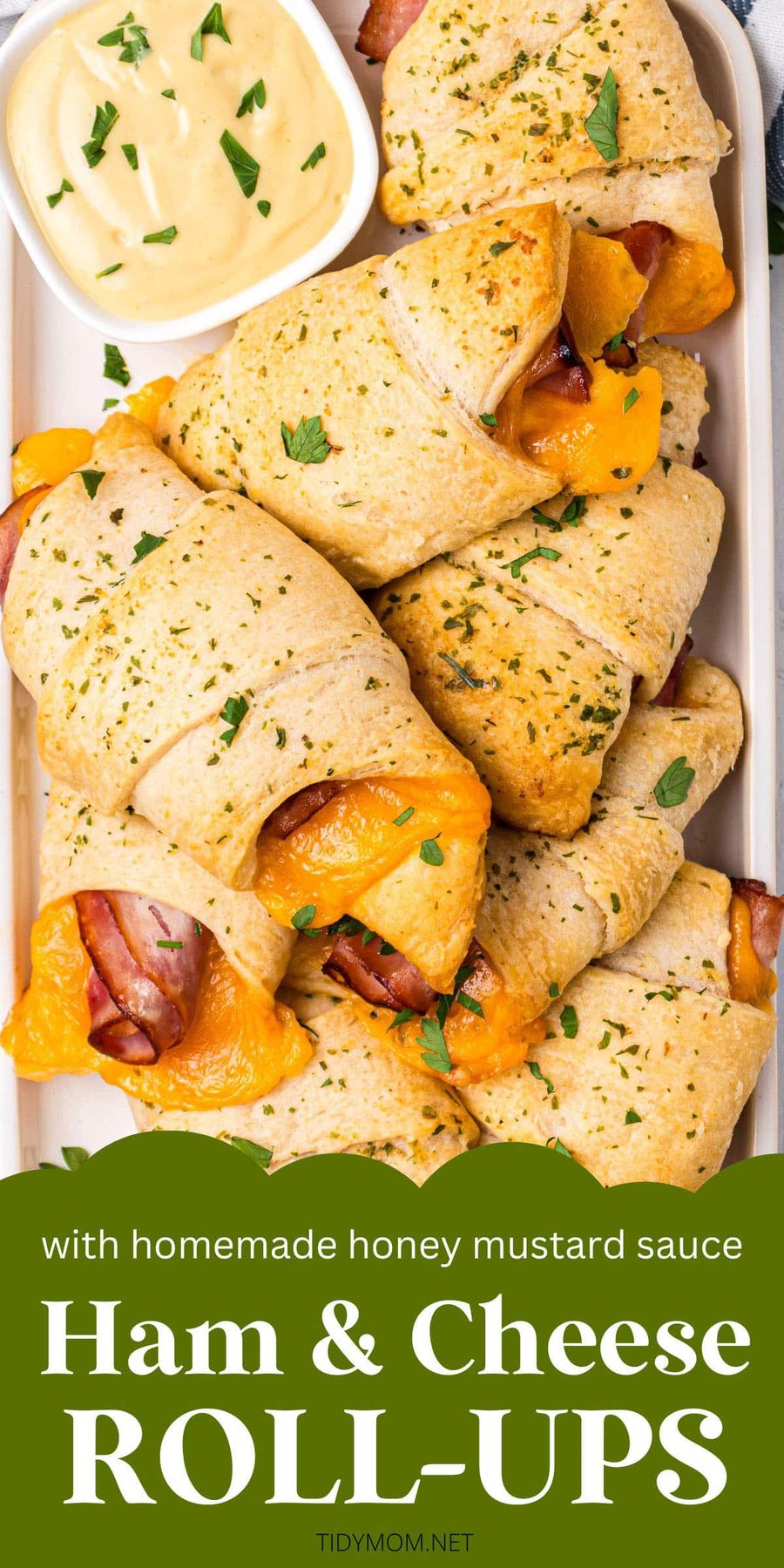 Baked Ham and Cheese Roll-Ups