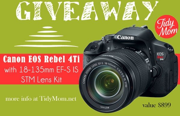 Canon EOS Rebel T4i Giveaway at cetcu.com