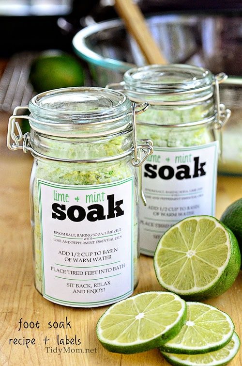 Lime Mint DIY Foot Soak & Printable