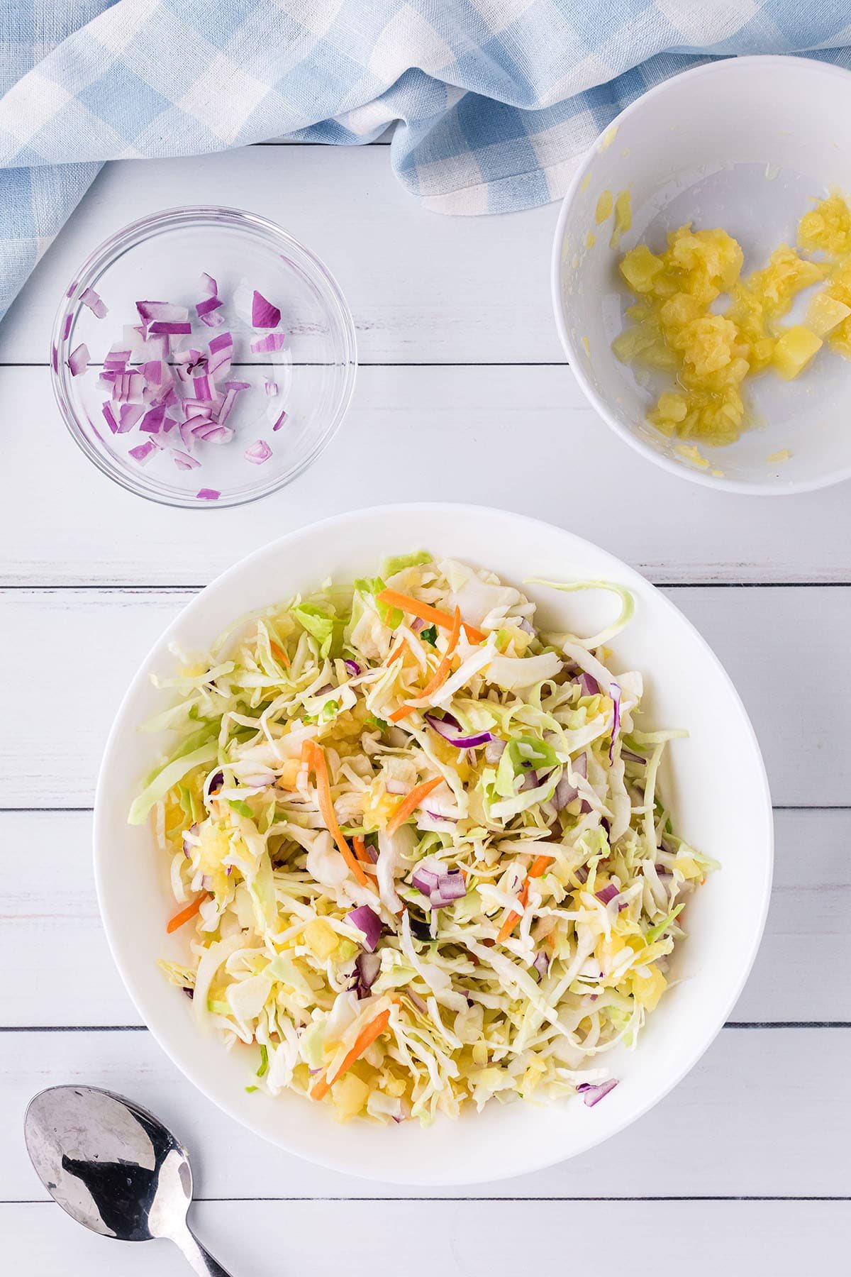 how to make pineapple slaw step 2