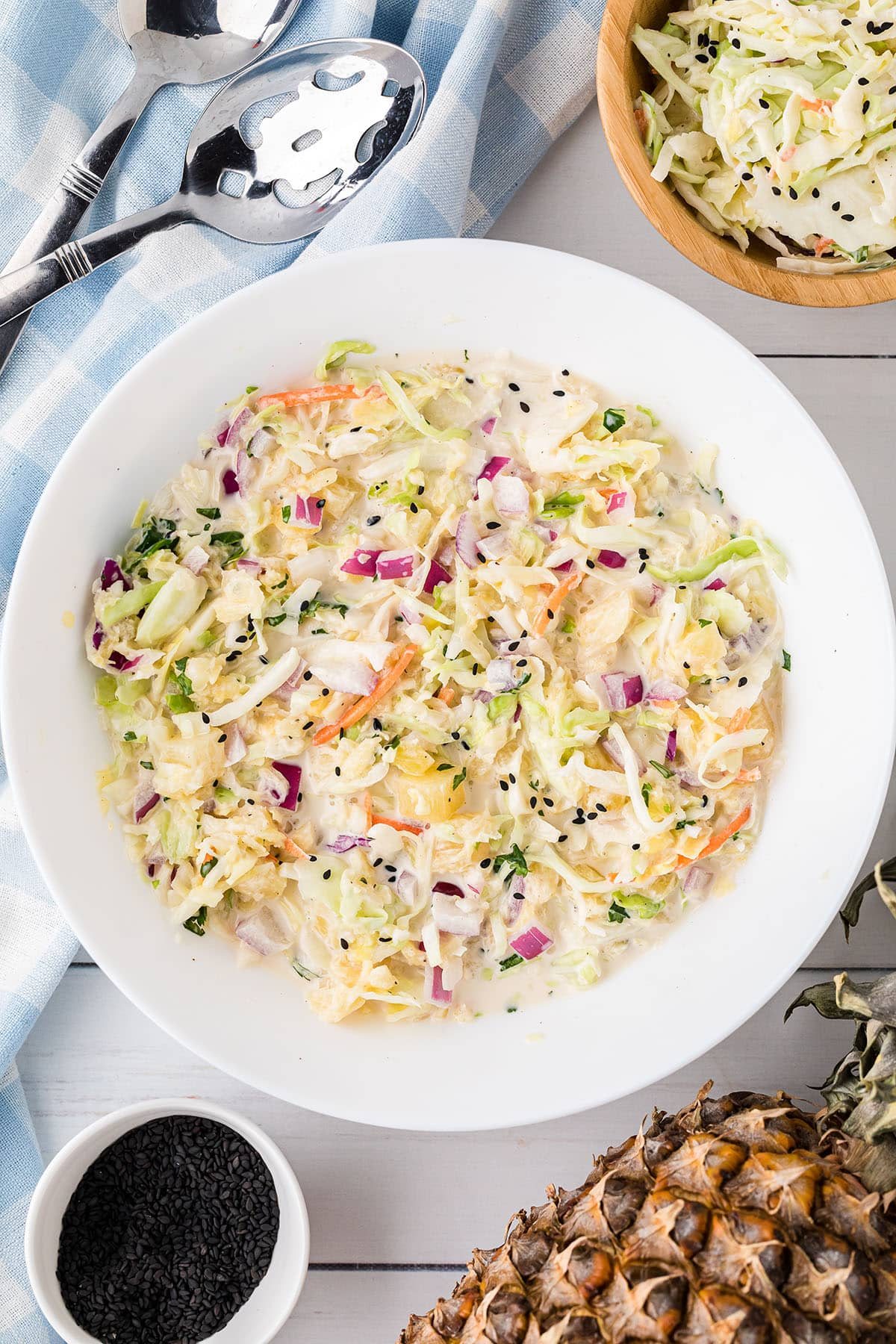 Easy Hawaiian Pineapple Coleslaw – With Mayo