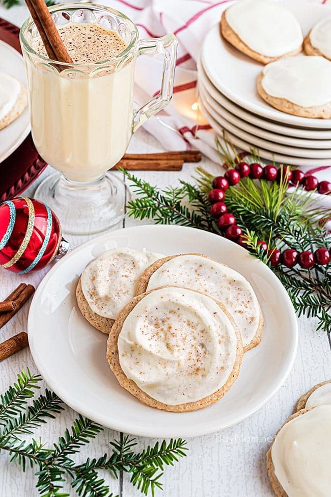 Eggnog Cookies Iced with Eggnog Buttercream {+VIDEO}