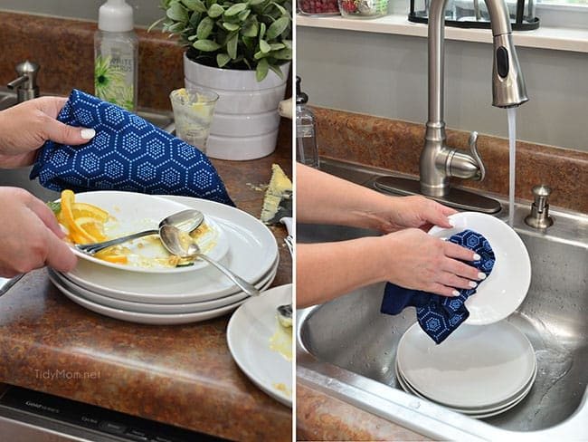 The scrubbing power of Scotch-Brite non-scratch Scrubbing Dish Cloths make kitchen clean-up easy. More details at cetcu.com
