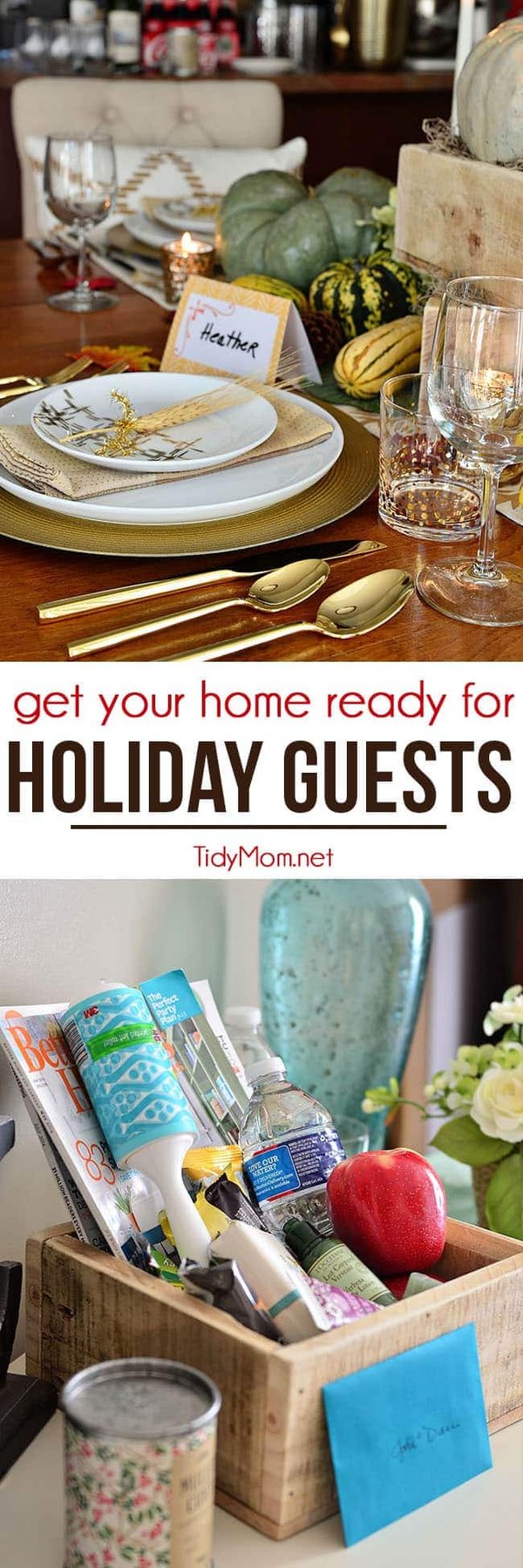 The holidays often involve party and overnight guests. Follow these holiday tips to get your home ready for guests. Such as, providing overnight guests with a small basket of things they might. Quick cleaning tip with Scotch-Brite cleaning tools and more at cetcu.com