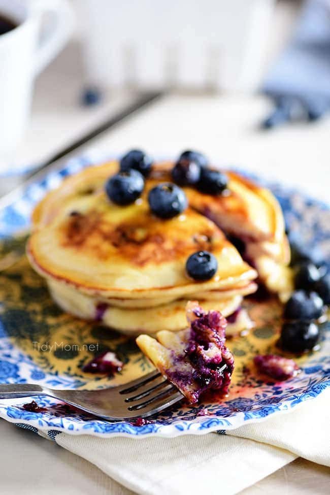 The BEST Homemade Blueberry Pancakes