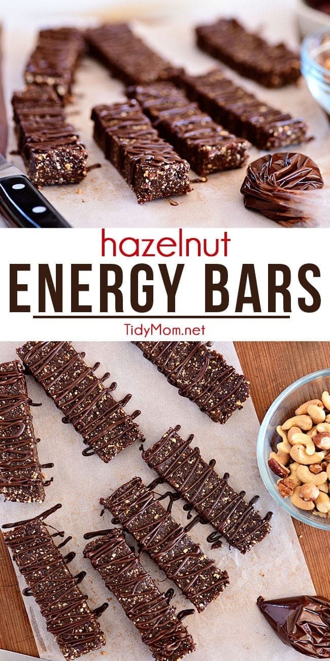 HOMEMADE HAZELNUT ENERGY BARS photo collage