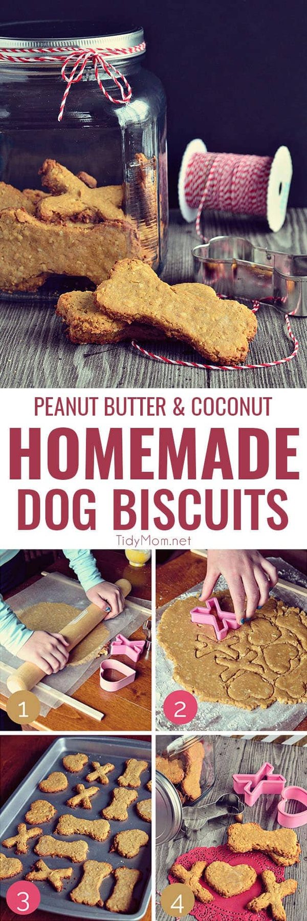 The four-legged friends in our lives aren’t necessarily looking for the sweets that we indulge for birthdays and holidays, but their taste buds will thank you for these tail wagging good, Peanut Butter and Coconut Homemade Dog Biscuits. Homemade dog biscuits are probably both cheaper and healthier than a lot that you’ll find in stores. Get the recipe at cetcu.com