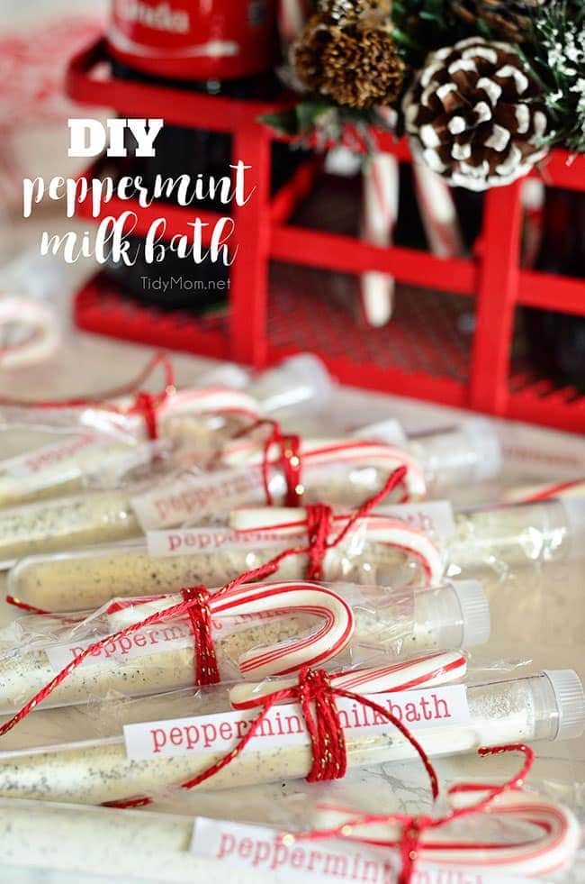 Homemade Peppermint Milk Bath for Relaxing and Gifting