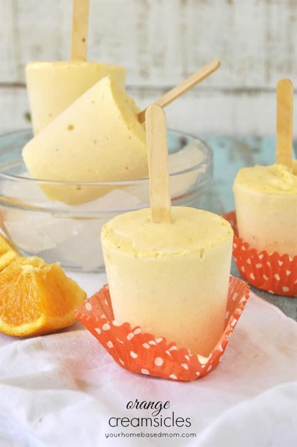 The delicious combination of vanilla ice cream and orange juice in a Creamy Orange Creamsicle- recipe at cetcu.com