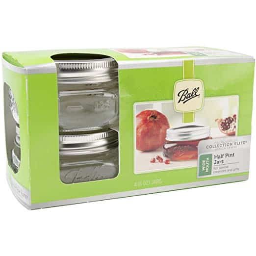 Ball Half Pint Jars, Wide Mouth