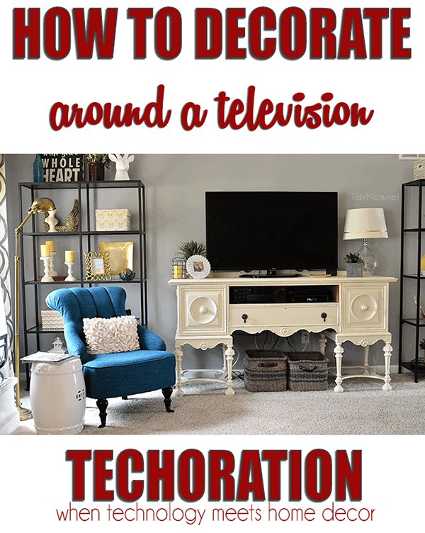 How to Decorate Around a Television. #Techoration at cetcu.com