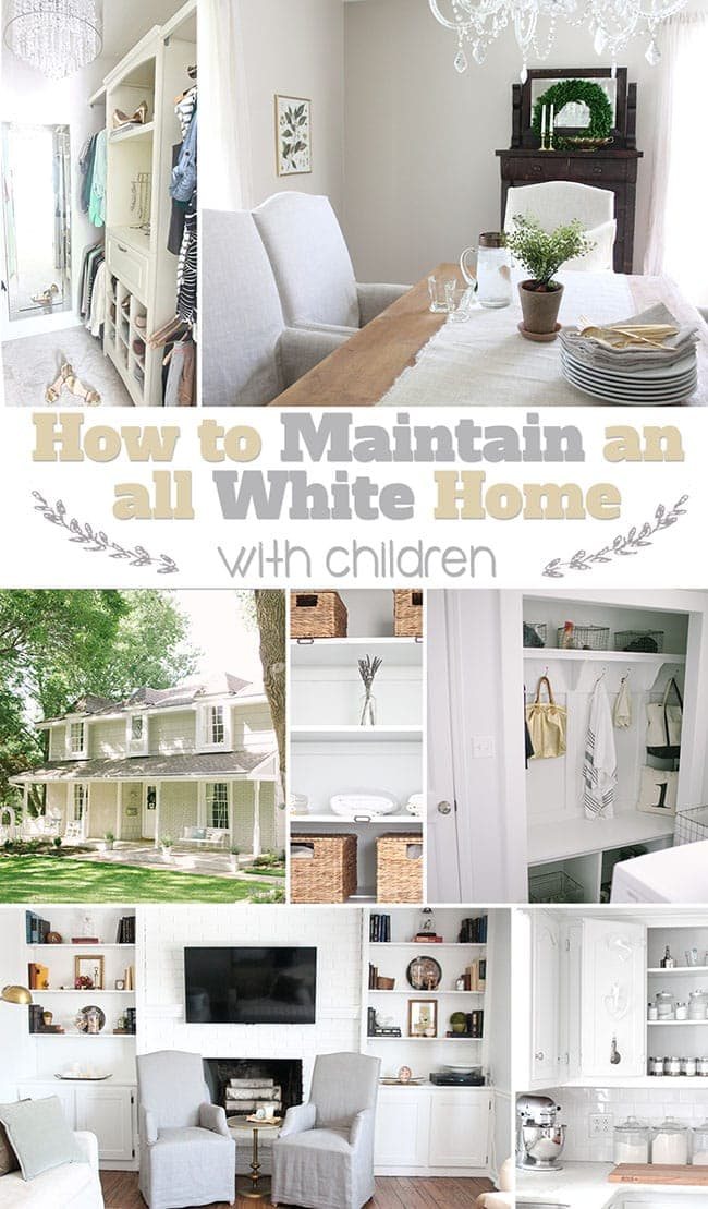 Simple storage solutions for maintaining an ALL WHITE HOME with children from Julie of Coordinately Yours at cetcu.com