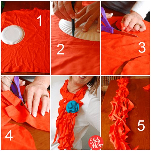How to make a scarf using a t-shirt! no sewing required at cetcu.com