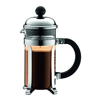 Bodum Chambord French Press Coffee Maker, Stainless Steel, Glass, 12 Ounce, .35 Liter, (3 Cup), Chrome