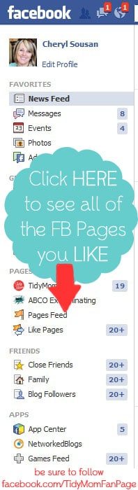How to make sure you SEE all the Facebook Pages you like