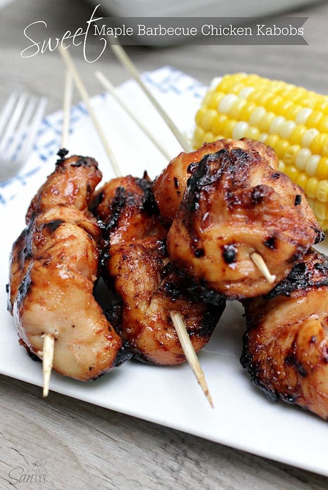 Sweet Maple Barbecue Chicken Kabobs image from A Dash of Sanity: How to Plan a Perfect Picnic. Get recipes, printables and more to plan a perfect picnic at cetcu.com