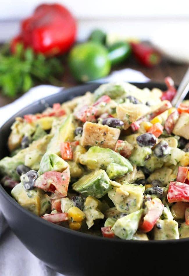 Grilled Chicken Avocado Salad image from Honey and Birch : How to Plan a Perfect Picnic. Get recipes, printables and more to plan a perfect picnic at cetcu.com