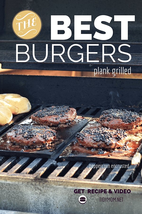 How to Plank Grill Burgers | Black Pepper Encrusted Provolone Cheeseburger