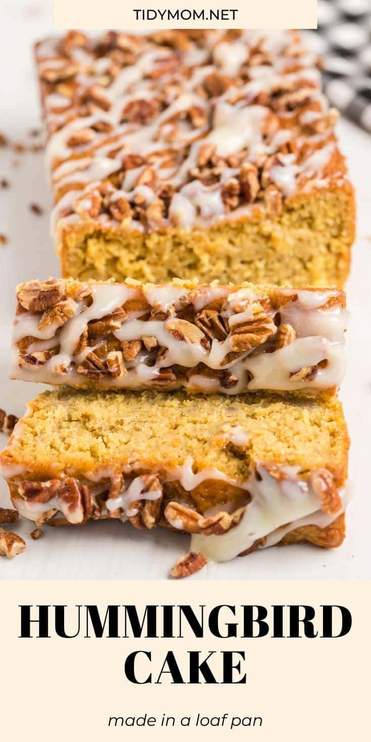 hummingbird loaf cake sliced