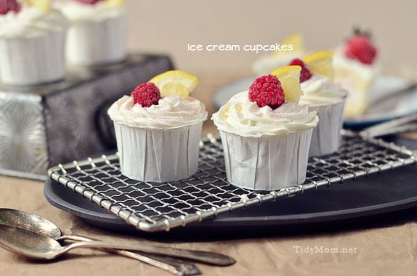 Black Raspberry & Lemon Ice Cream Cupcakes at Cetcu