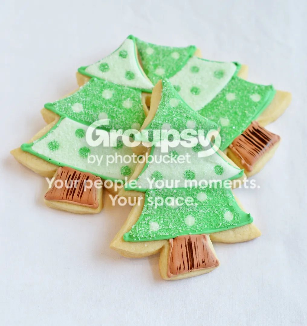 Snow covered tree cookies