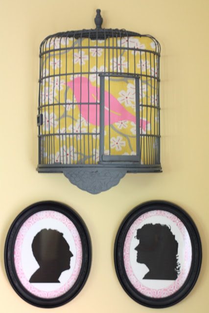 Birdcage on the wall