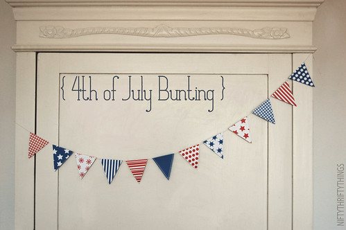 4th of July bunting free printable