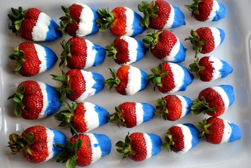 Red White & Blue strawberries
