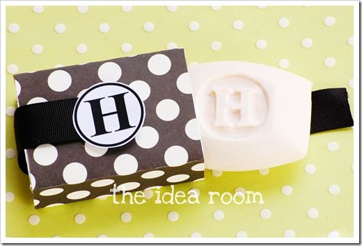 Handmade monogrammed soap