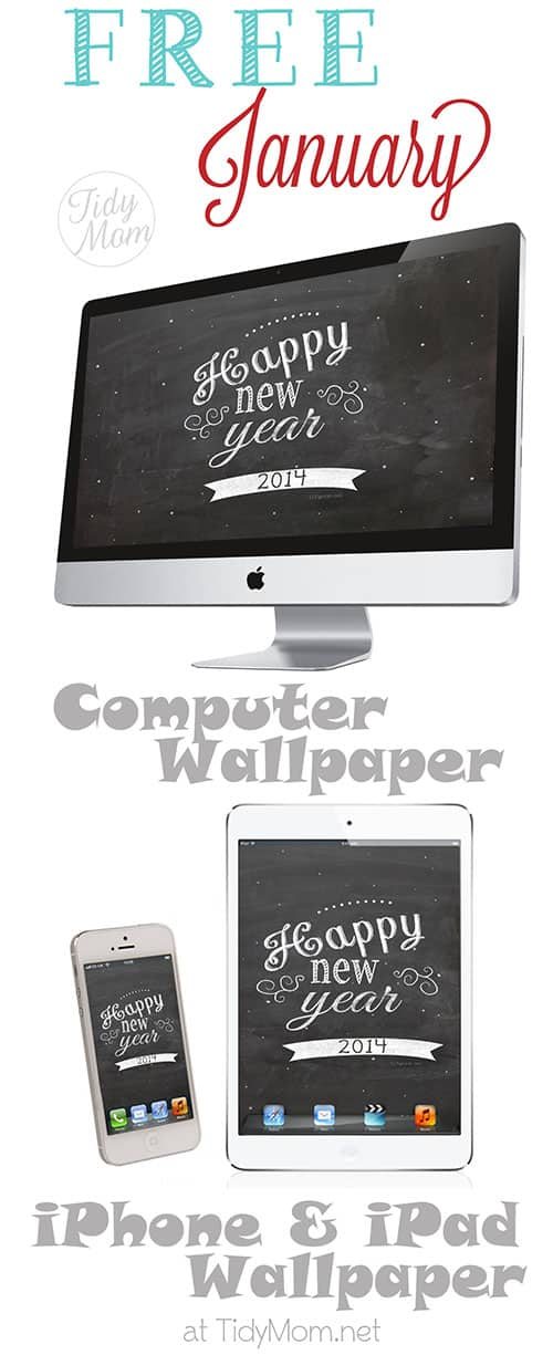 Happy New Year! January 2014 Decorate Your Desktop & iPhone Freebie