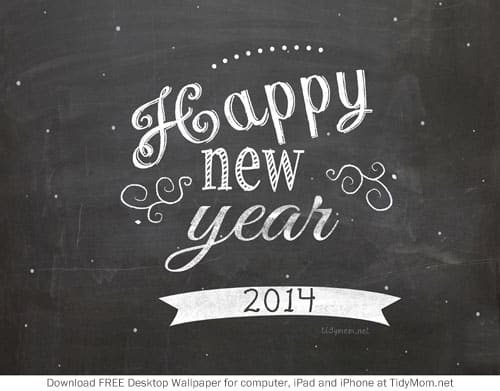 Happy New Year 2014 Chalkboard Background at cetcu.com