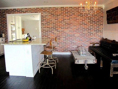 kitchen brick wall