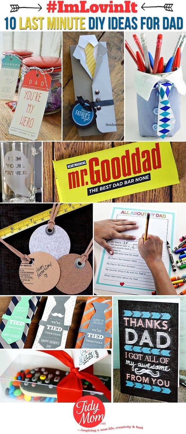 10 last minute DIY Ideas for Dad -- Father's Day gift ideas at cetcu.com