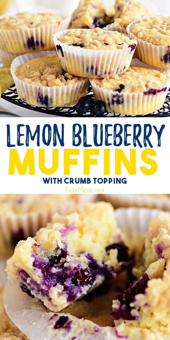 LEMON BLUEBERRY MUFFINS photo collage