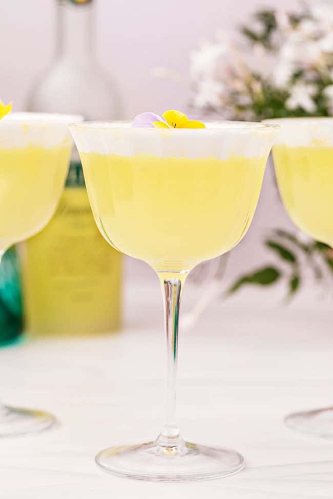 coupe glasses with Lemon Meringue Martini