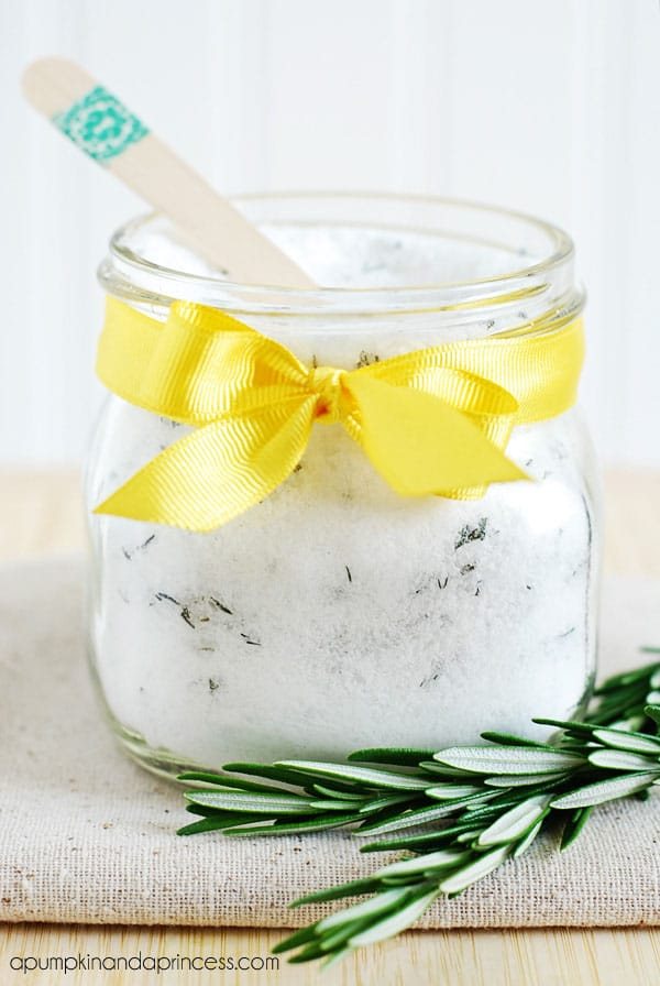 DIY Lemon Rosemary Bath Salts | recipe at cetcu.com