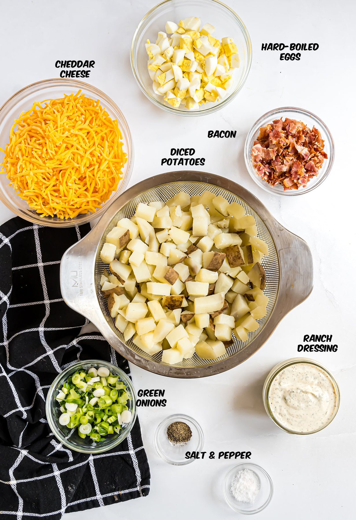 ingredients for Loaded Baked Potato Salad