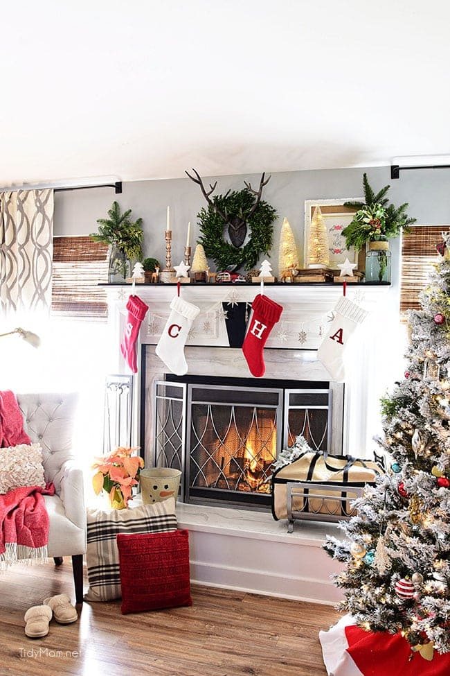 Christmas Mantel Decor Seasonal Simplicity