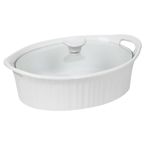 Oval Casserole with Glass Cover, 2.5-Quart